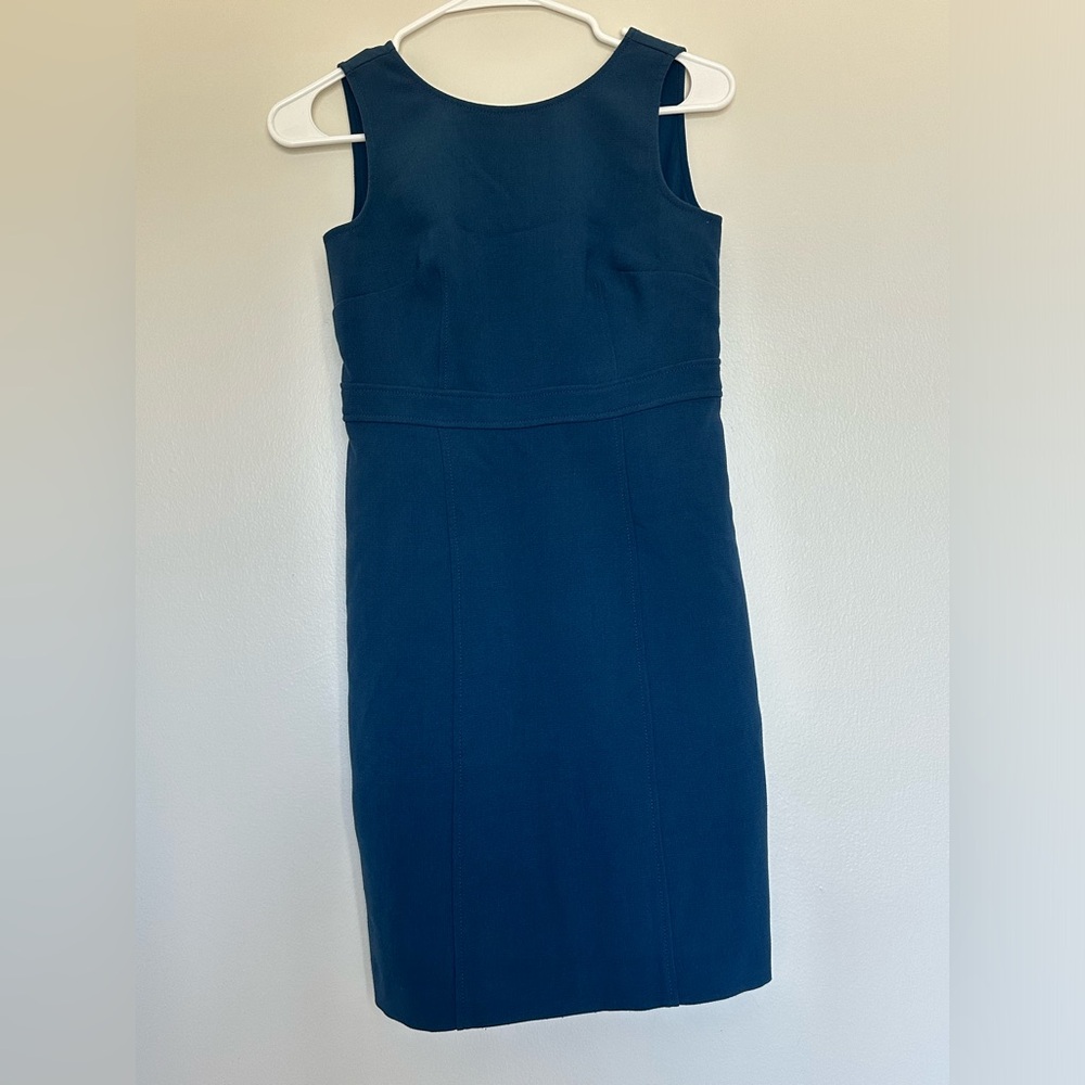 Ann Taylor Teal Blue Sheath Empire Dress